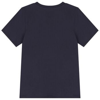 Navy Blue Teddy Bear Logo T-Shirt