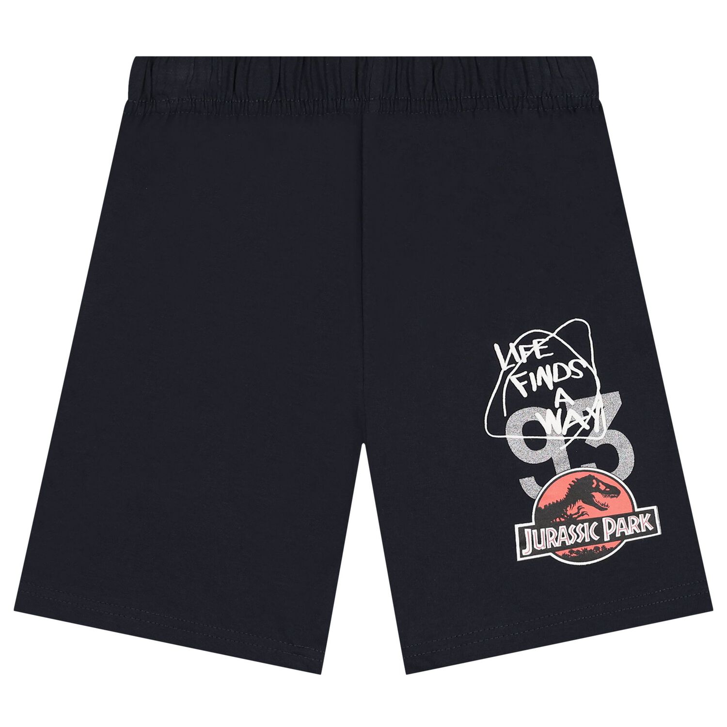 Boys Navy Blue Jurassic Shorts Set, 1, hi-res