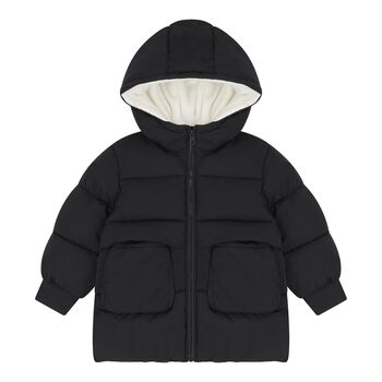 Baby Boys Black Logo Padded Puffer Jacket