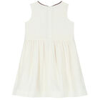 Girls Ivory Logo Dress, 1, hi-res
