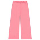 Girls Pink 3D Flower Trousers Set, 1, hi-res