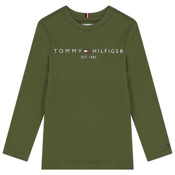 Green Logo Long Sleeve Top