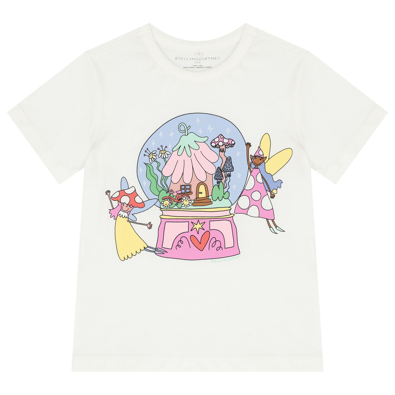Girls White Logo Fairy T-Shirt, 1, hi-res