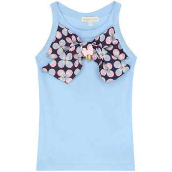 Girls Blue Bow Top