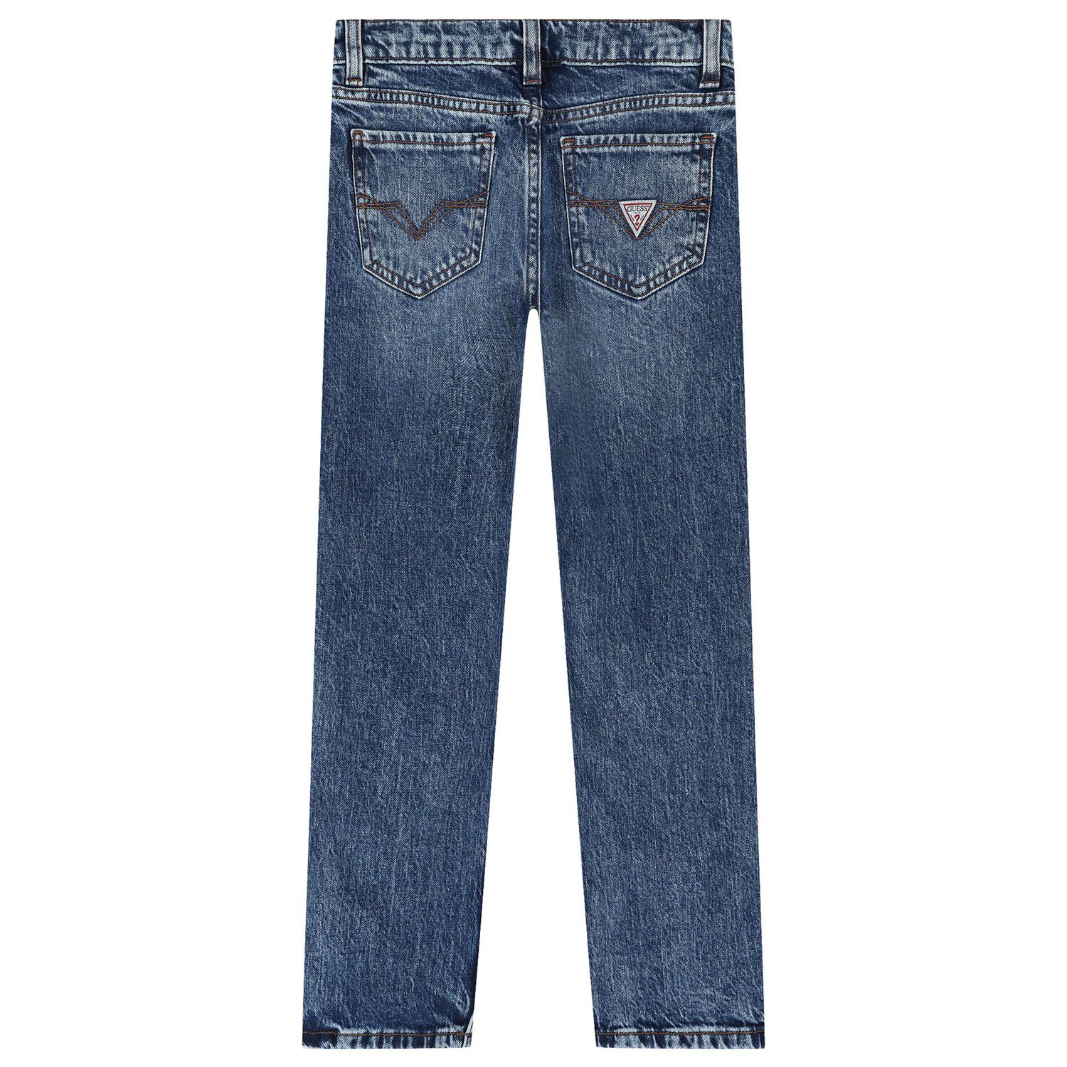 Boys Blue Logo Denim Jeans, 1, hi-res image number null