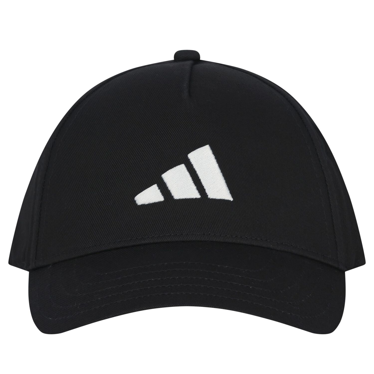 Black Embroidered Logo Cap, 1, hi-res