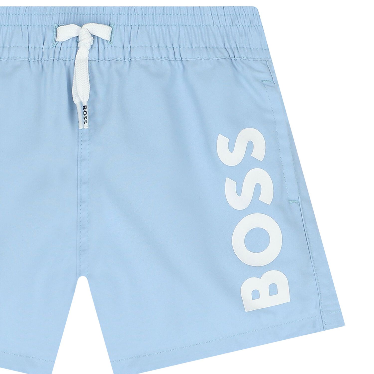 Younger Boys Blue Logo Swim Shorts, 2, hi-res image number null
