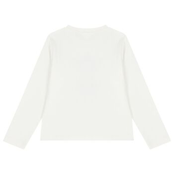 Girls Ivory Long Sleeve Top