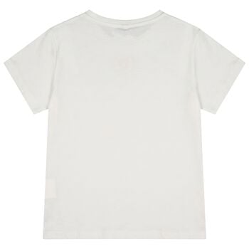 Girls White Star Logo T-Shirt