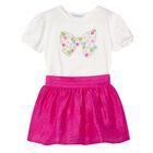 Girls White & Pink Skirt Set, 1, hi-res