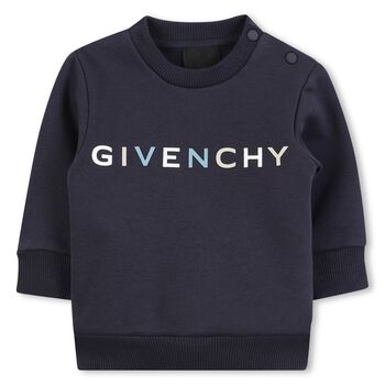 Younger Boys Navy Blue Logo Sweatshirt
