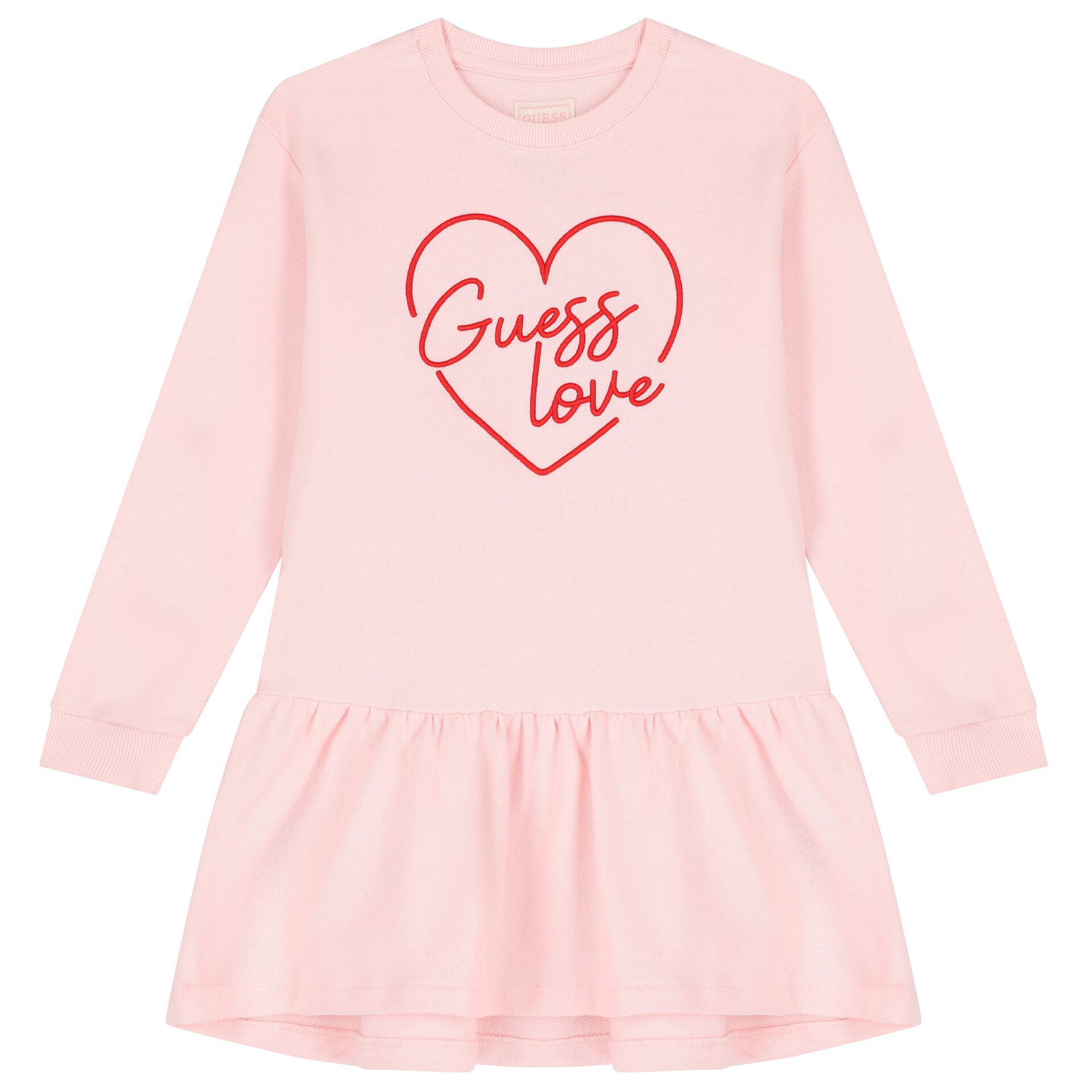 Guess Girls Pink Heart Logo Dress Junior Couture Australia