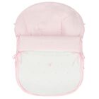 Girls Pink & White Polka Dot Baby Pram Nest, 1, hi-res