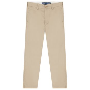 Boys Beige Logo Trousers