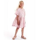 Girls Pink & Ivory Zig Zag Dress, 1, hi-res