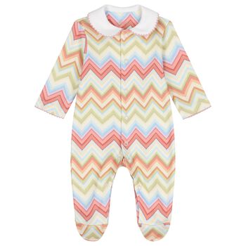 Multi-Coloured Zig Zag Babygrow