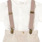 Baby Boys Ivory & Beige Shorts Set, 2, hi-res