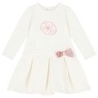 Girls Ivory Flower Dress, 1, hi-res