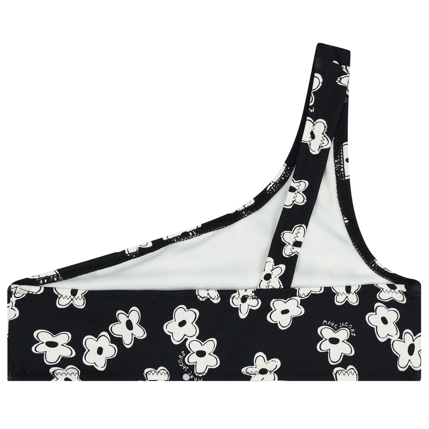 Girls Black Flower Bikini, 1, hi-res