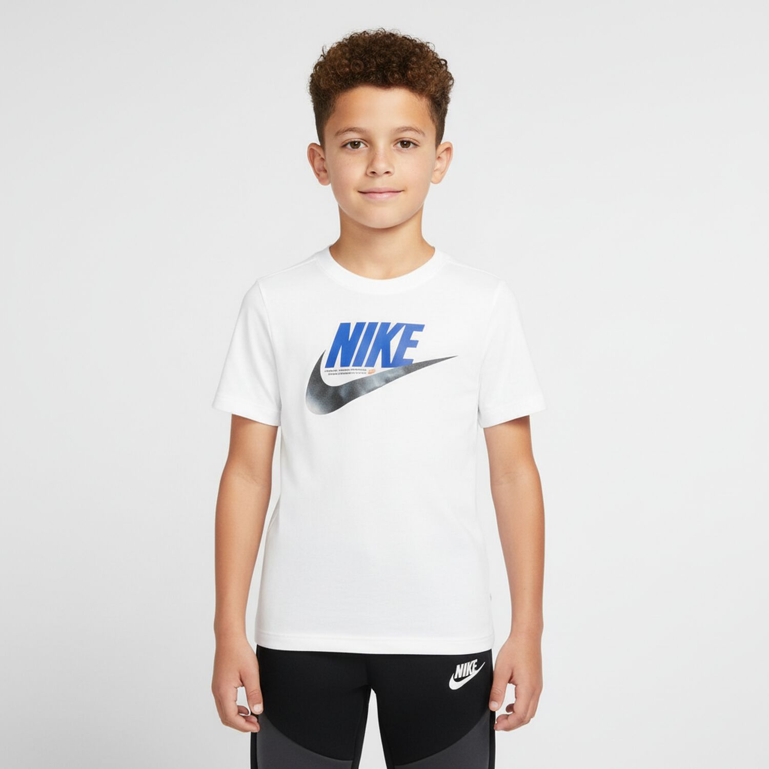 Boys White & Black Logo Trousers Set, 1, hi-res image number null