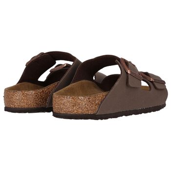 Brown Faux Leather Sandals
