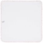 Baby Girls White & Pink Delicate Blooming Bow Blanket, 1, hi-res