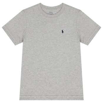 Ralph Lauren Boys Grey Logo T-Shirt, 1 Boys Grey Logo T-Shirt