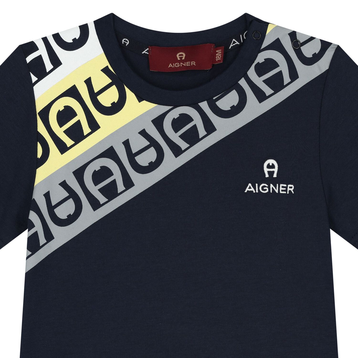 Younger Boys Navy Blue Logo T-Shirt, 2, hi-res image number null