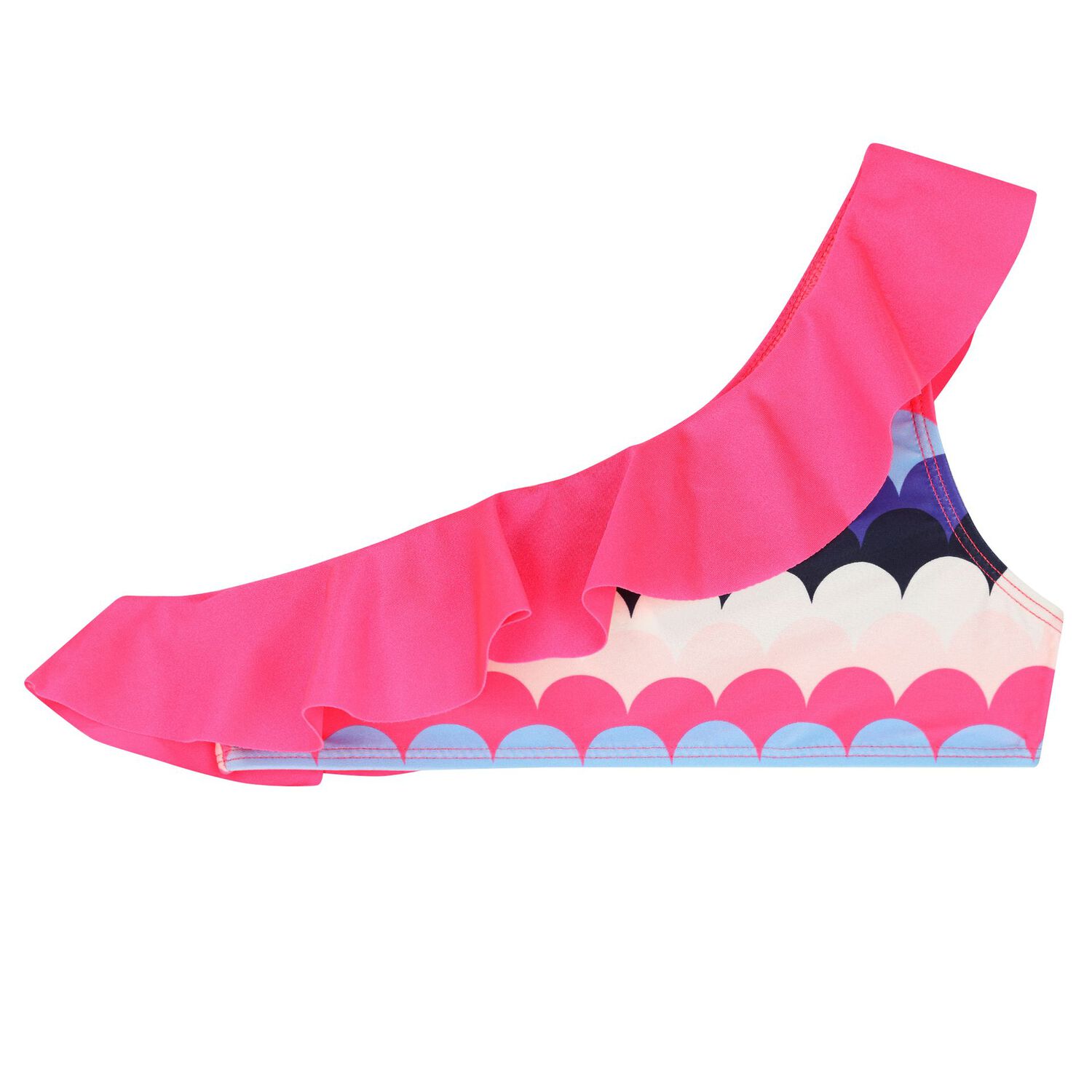 Girls Pink & Blue Ruffled Bikini, 1, hi-res