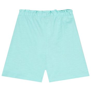 Girls Aqua Logo Shorts