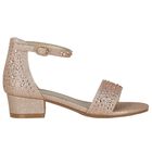 Girls Gold Embellished Sandals, 1, hi-res