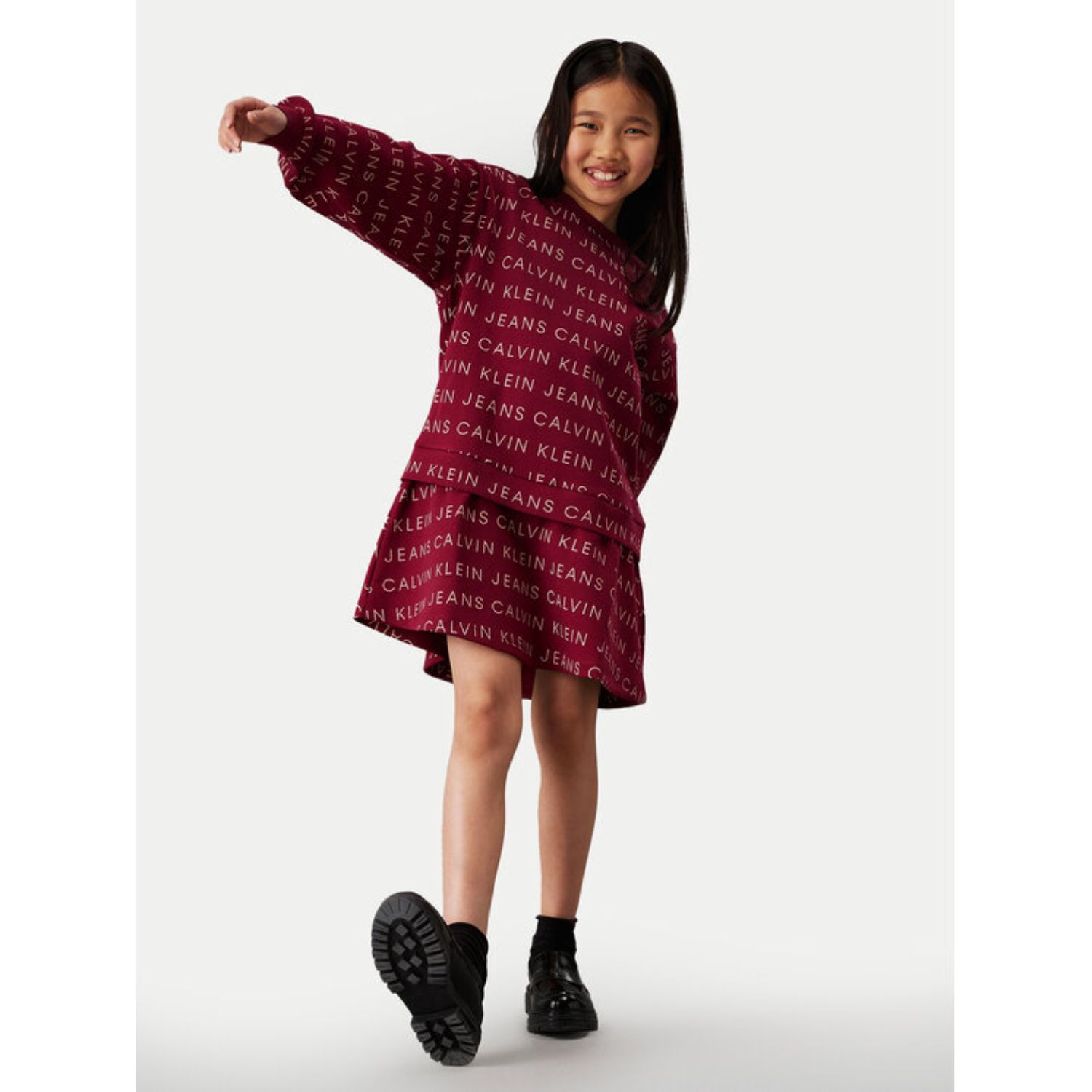 Girls Red Logo Dress, 2, hi-res image number null