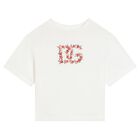 Girls Ivory Logo T-Shirt, 1, hi-res