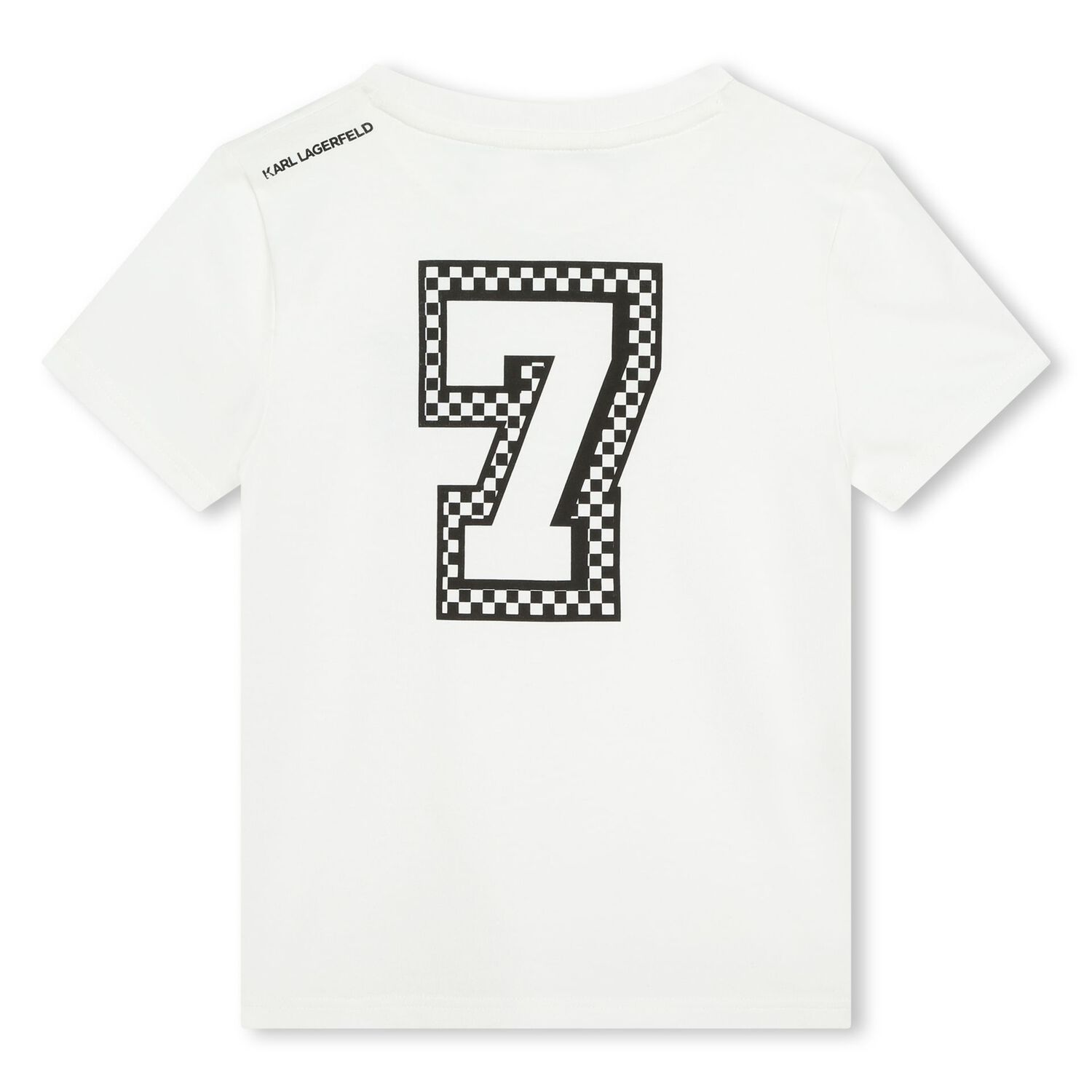 Boys White Ikonik Karl Logo T-Shirt, 1, hi-res image number null