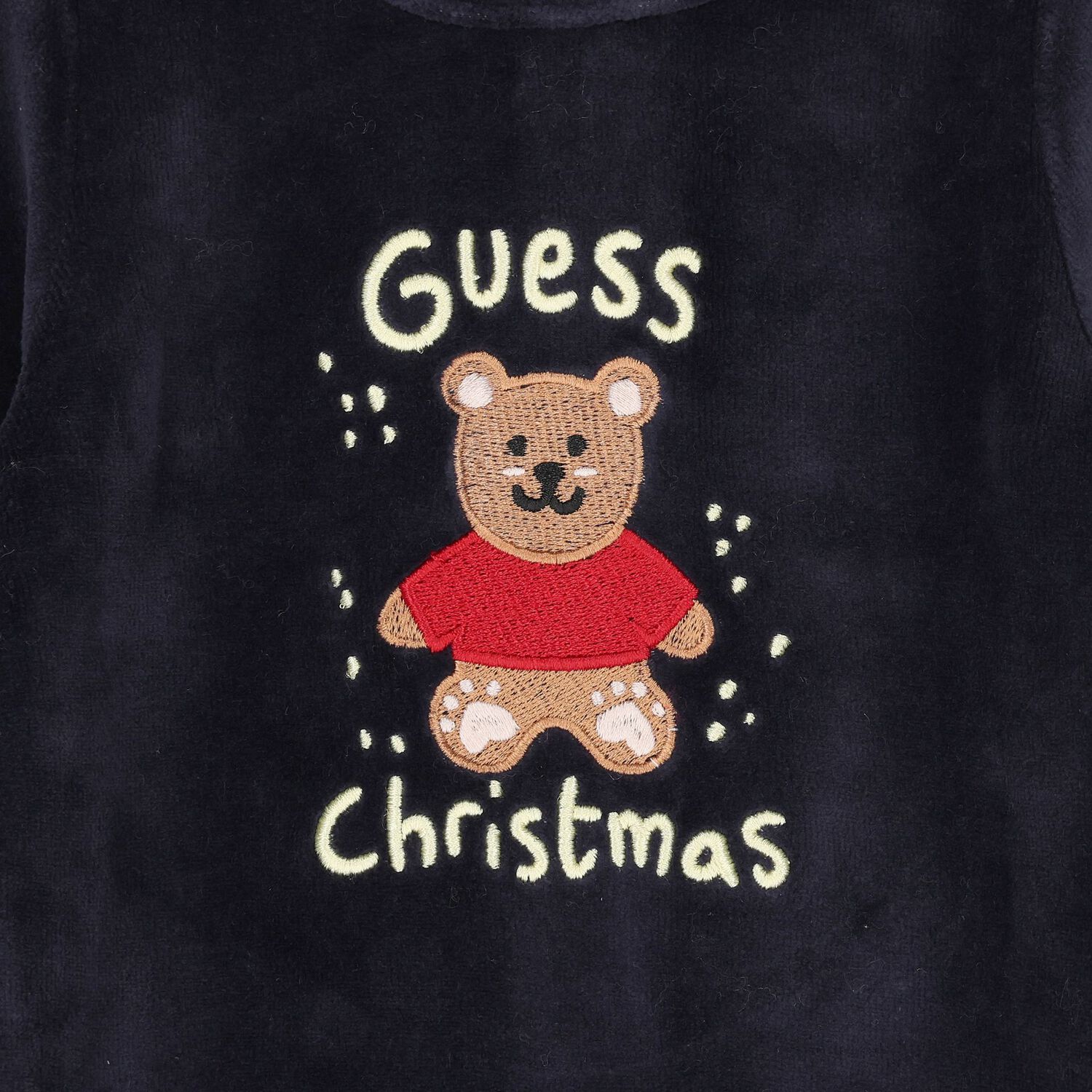 Baby Boys Navy Blue Festive Teddy Bear Babygrow, 2, hi-res image number null