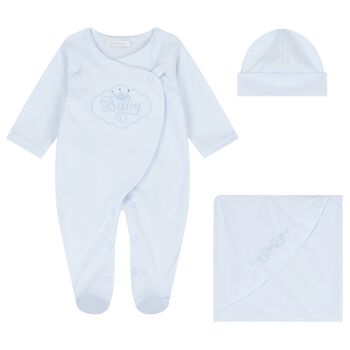 Sofija Baby Boys Blue Babygrow Gift Set, 1 Baby Boys Blue Babygrow Gift Set