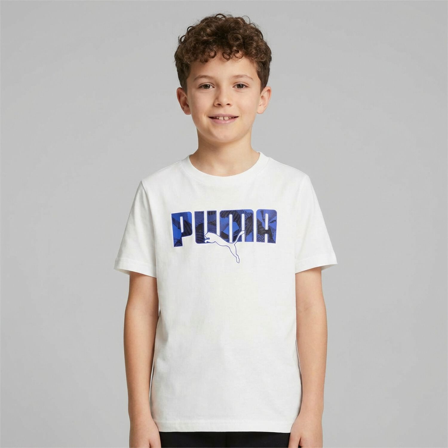 Boys White Logo T-Shirt, 1, hi-res