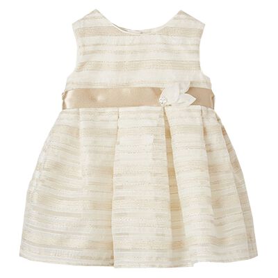 Younger Girls Ivory & Beige Dress