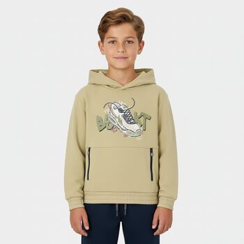 Boys Beige & Navy Blue Tracksuit