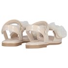 Girls Ivory Tulle Ruffle Sandals, 2, hi-res