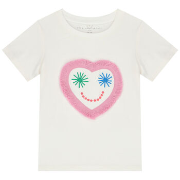 Girls Ivory Heart T-Shirt