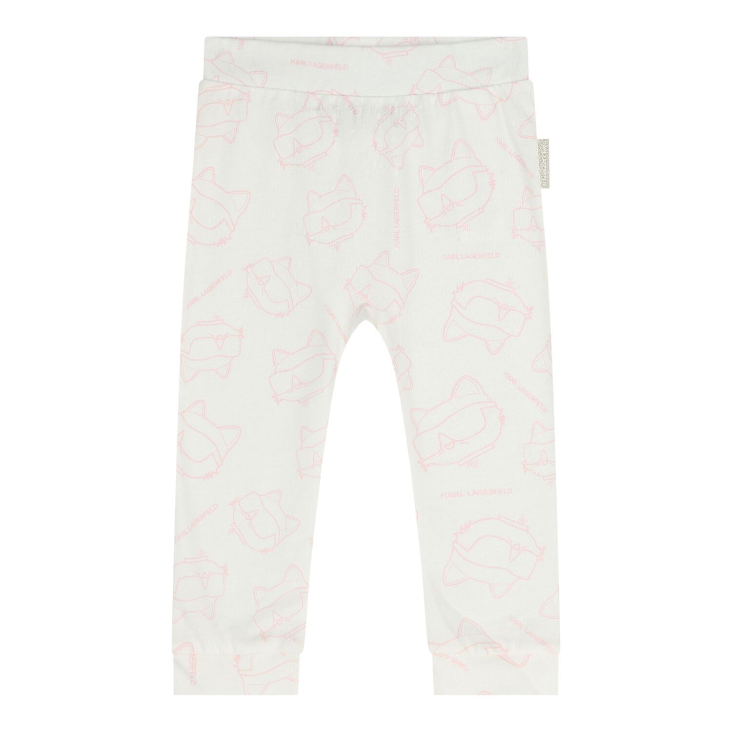Baby Girls Pink & White Leggings Set, 1, hi-res