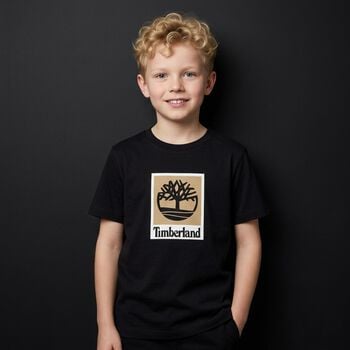 Boys Black Logo T-Shirt