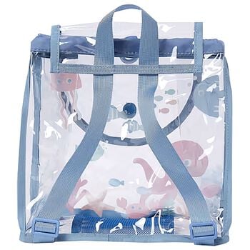 Boys Blue Transparent Backpack