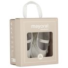 Baby Girls White Velvet Pre Walker Shoes, 1, hi-res