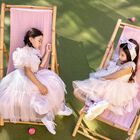 فستان تول بنات بالون الرمادي, 1, hi-res