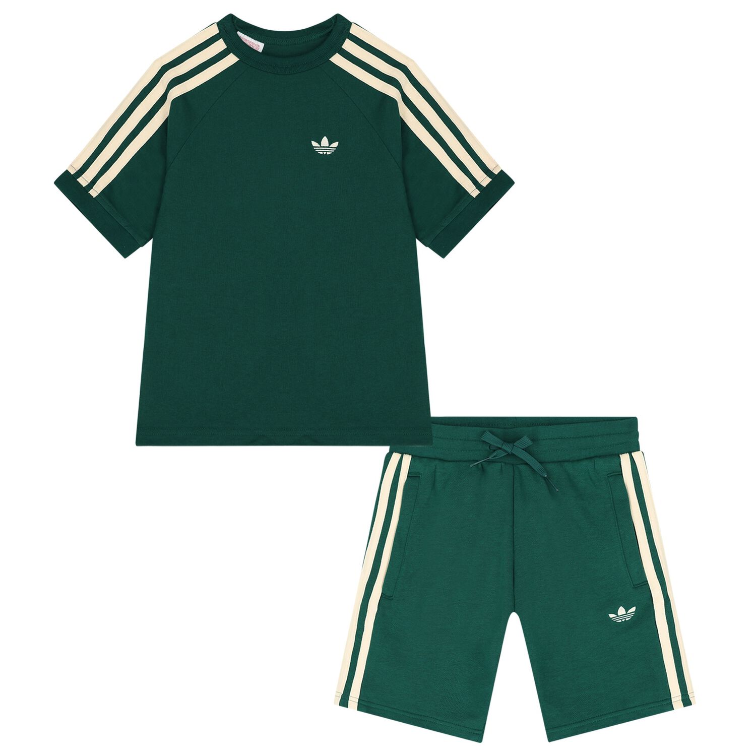Boys Green Logo Shorts Set, 1, hi-res
