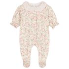 Baby Girls Pink Floral Babygrow, 1, hi-res