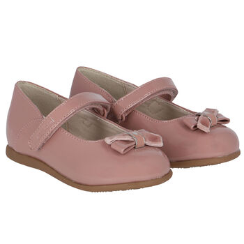 Girls Pink Bow Shoes