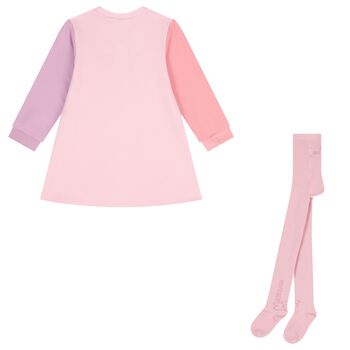 Girls Pink Bag Dress Set